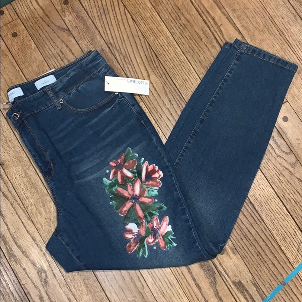 BNWT Ellen Tracy Printed Skinny Jeans